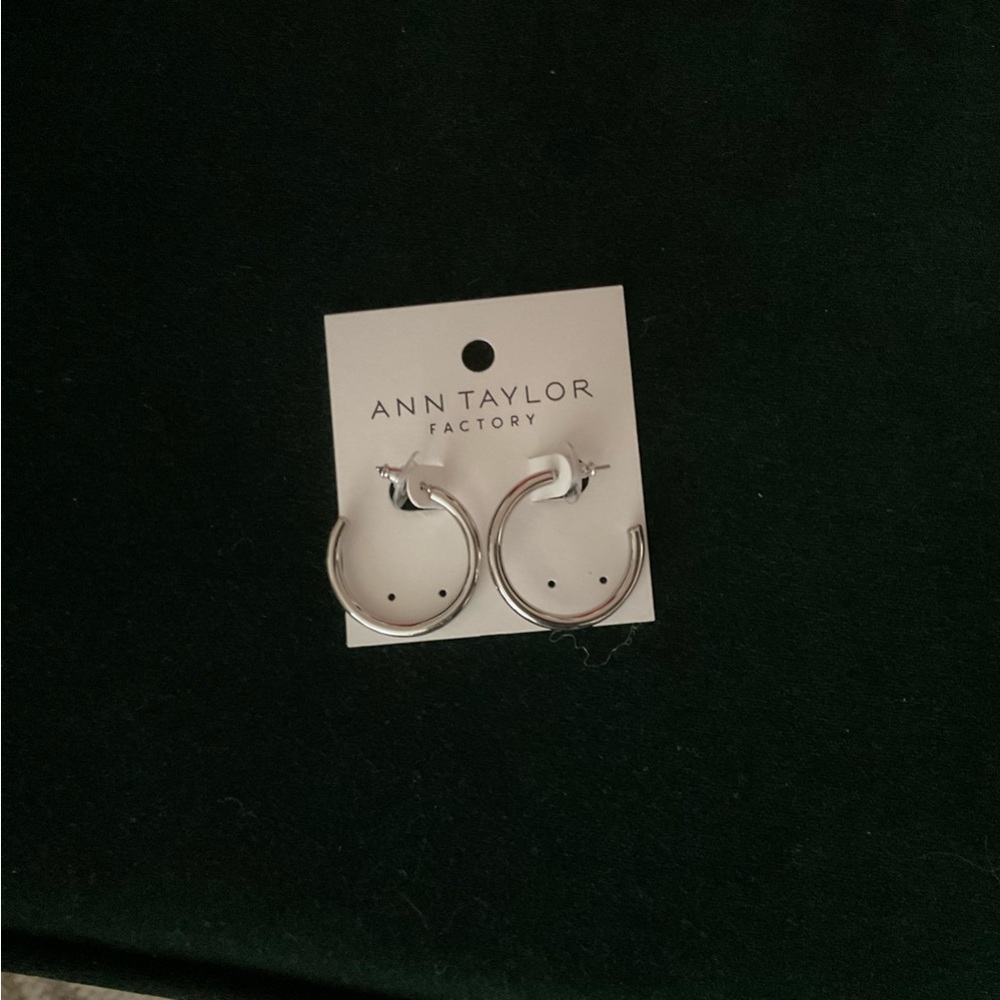 Ann Taylor silver hoop earrings